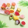 Sweet Fruit Resin Ornament Artificial Doll House Food 3D Fruit No Hole Beads for DIY Jewelry Craft Home Desk Decor Supplies