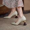 Female Pointed Toe Profiled Heel High-heeled Single Shoes