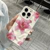 Luxury Romantic Lilies Flower Phone Case For iPhone 17 16 15 14 13 12 11 Pro Max 14 Plus 17 Air Wrinkle Wave Soft Silicone Cover