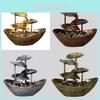 Fontaine d'eau créative Lotus et Yuanbao avec lumière de nuit LED pour salon