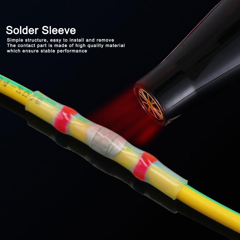 50 Pcs SST Solder Seal Wire Connector Transparent One Step Connection Heat Shrink Butt Connectors HotMelt Waterproof