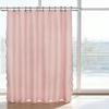 Yousheng Scalloped Shower Curtain Heavy Duty Waterproof Curtain with 12 Hooks Washable Thick Cloth Shower Curtain with Black Border for Bathroom Hotel