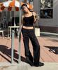 GLOWNY G Linen Slacks (Black)