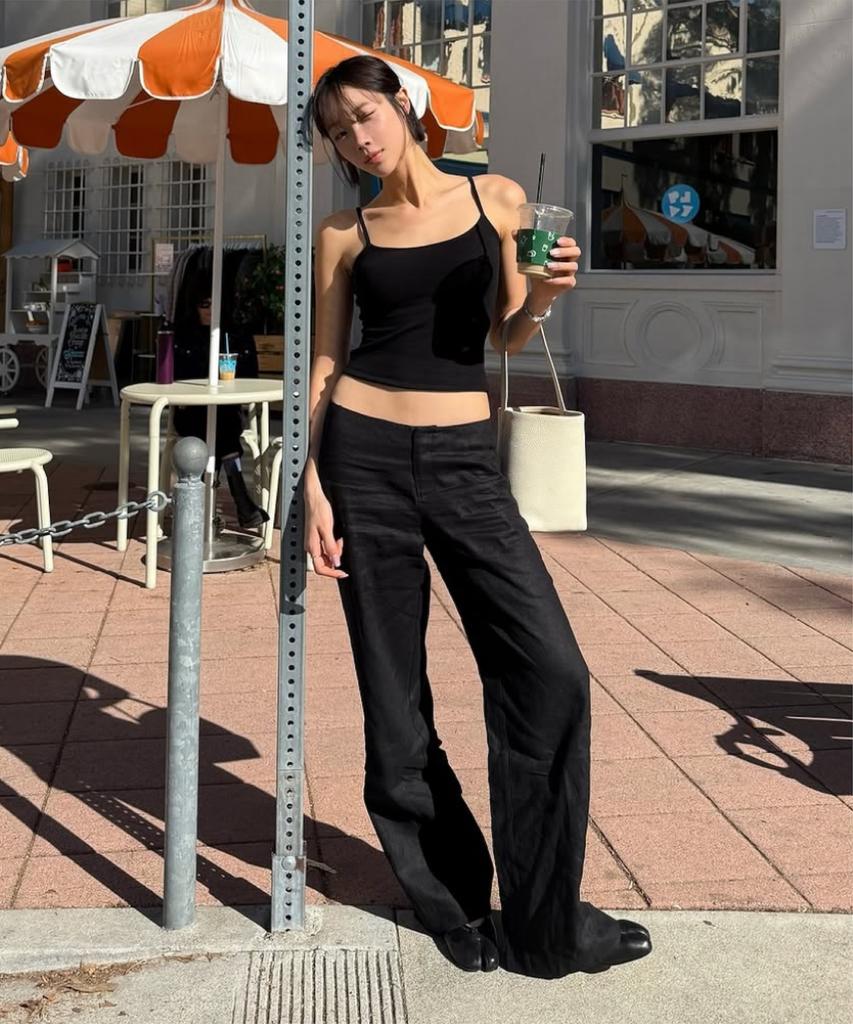 GLOWNY G Linen Slacks (Black)