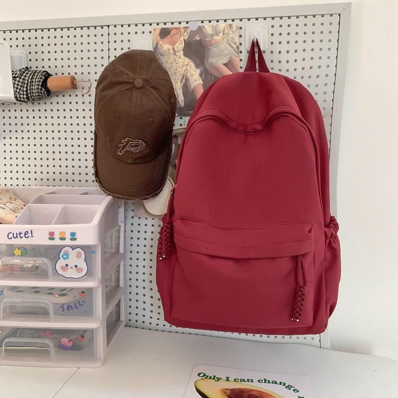 Large-capacity Backpack, Double-shoulder Bag, College Style, Simple and Elegant Schoolbag Casually