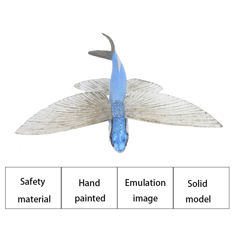 Solid Plastic Flying Fish Figurine Ocean Animal Model Kid Children Educational Toys