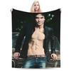 The Vampire Diaries Damon Salvatore Blanket Fleece  Winter  Breathable Lightweight Thin Throw Blankets for Home Bedding Throws