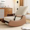 Nordic Style Recliner: Comfortable Rocking Chair for Balcony, Patio, Living Room, or Bedroom. Perfect for Relaxing, Napping, and Lounging.