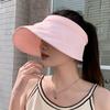 Empty Top Sunscreen Hat Women'S Sunshade Uv Protection Foldable Large Brim Outdoor Fashion Breathable Adjustable Sun Hat