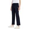 FILA SS23 Solid Color Logo Basic Simple High Waist Sports Wide Leg Long Pants Women pants Deep-Black A11W321614F-BK