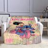1 Stück Stitch-Druckdecke - Weiche Ganzjahresdecke für Wohnzimmer, Schlafzimmer, Personalisierbares Geschenk mit entzückendem Cartoon-Design