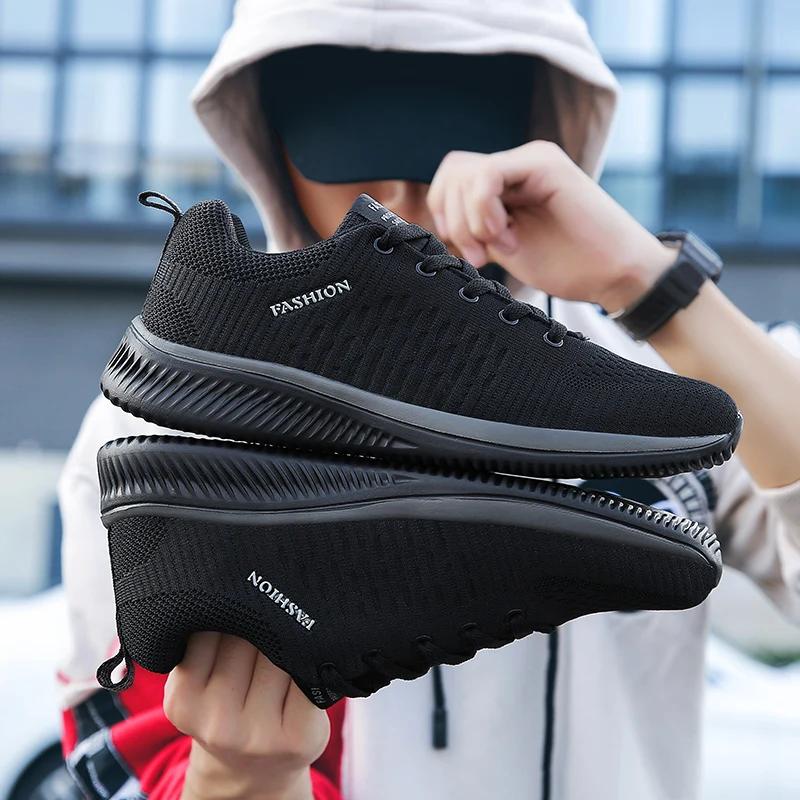 Men Sneakers Spring Autumn Mesh Breathable Casual Running Shoes Flat Fashion Training Hiking Shoes Zapatillas Hombre