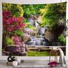 Garden Landscape Tapestry Park Waterfall Maple Tree Carpet Room Hanging Cloth Bedroom Living Room Decoration Cloth Background Cloth Hanging Painting