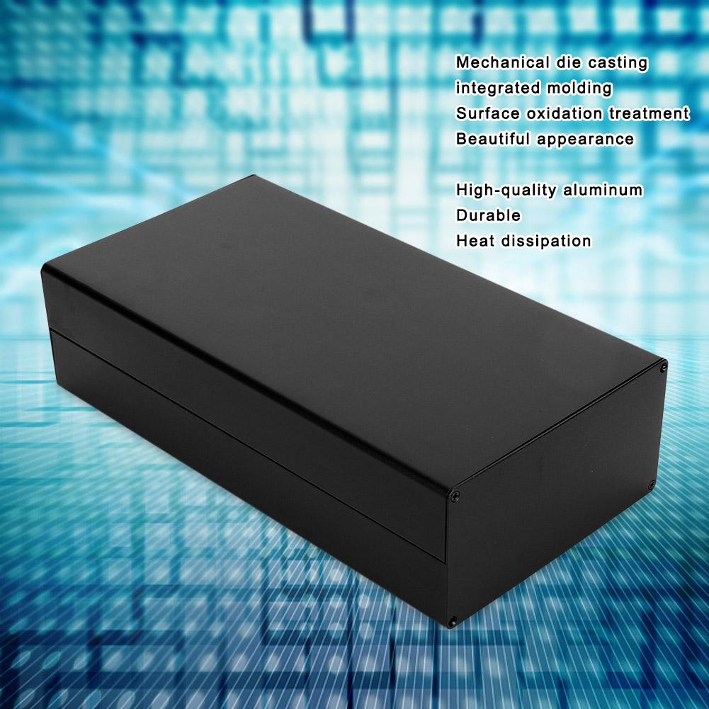 Aluminum Case PCB Junction Box Electrical Accessory Sand Black Heat Dissipation for GPRS