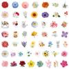 50PCS Waterproof Cartoon Flower Stickers for Journals, Water Bottles, and Computers
