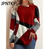 JPNTKY Modă Femei Casual Toamnă Iarnă Mânecă Lungă Gât O Bluze & Cămăși