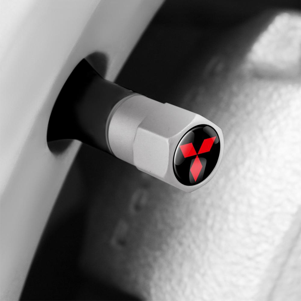 4PCS Tire Valve Caps Car Motorcycle Wheel Tyre Air Valve Cover For Mitsubishi Space Star Lancer 9 Outlander Xl Eclipse Cross Asx zjcr96