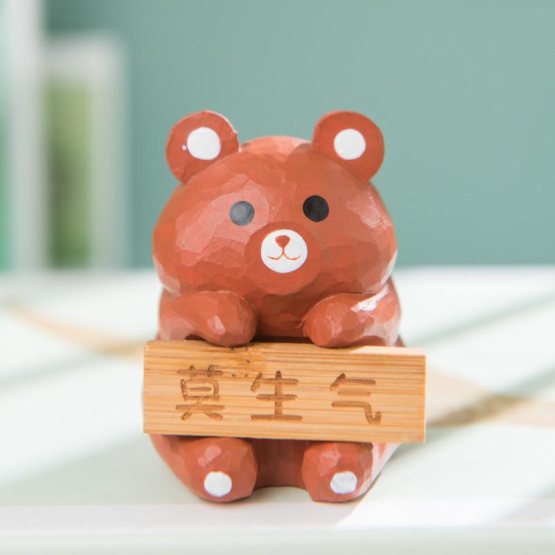 Houten Ambachtelijke Cadeauset Met Leuke Dieren Carvings Voor Huisdecoratie En Ontspanning