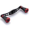 FÖRHÖJ 92mm Rulhandtag med 20mm Knopp för Abu Universella Baitcastingrullar Tornado-serien Shimano, Daiwa, (Svart röd) (690)