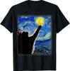 Starry Night Cat, Van Gogh Cat, Cat Lover, Cat Mom, Cat Dad T-Shirt