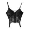 Push Up Floral Lace Camisole V-Neck Breathable Mesh Vest Streetwear Slim Bodice  Party