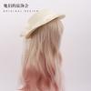 Mori Pastoral Original Handmade Lolita Sun Hat White Sweet Lace Bow Ribbon Straw Hat