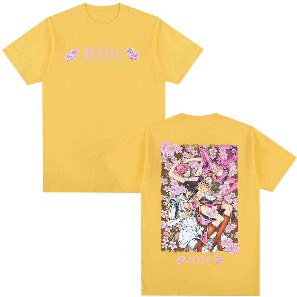 2026 Anime JoJo Bizarre Adventure Tshirt Giorno Giovanna Bruno Buccellati Tshirts Unisexs Women Casual Parentchild Soft T Shirt