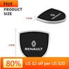 2026 Quente Para Renault Adesivos Internos Para Renault Captur Megane Clio Arkana Line Koleos Kwid Duster Kadjar Emblema de Escudo Metálico 3D