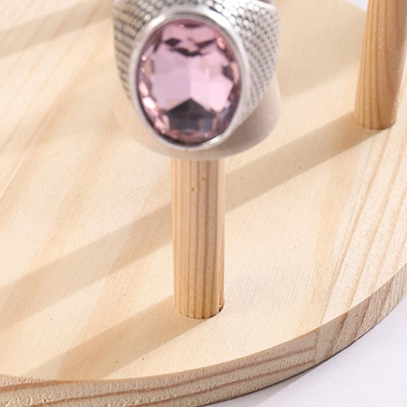 Stabiler Massivholz Schmuck-Ausstellungsständer Zubehör für Ringe Uhren Armbänder Organizer Aufbewahrungsschale Vitrinen-Requisite