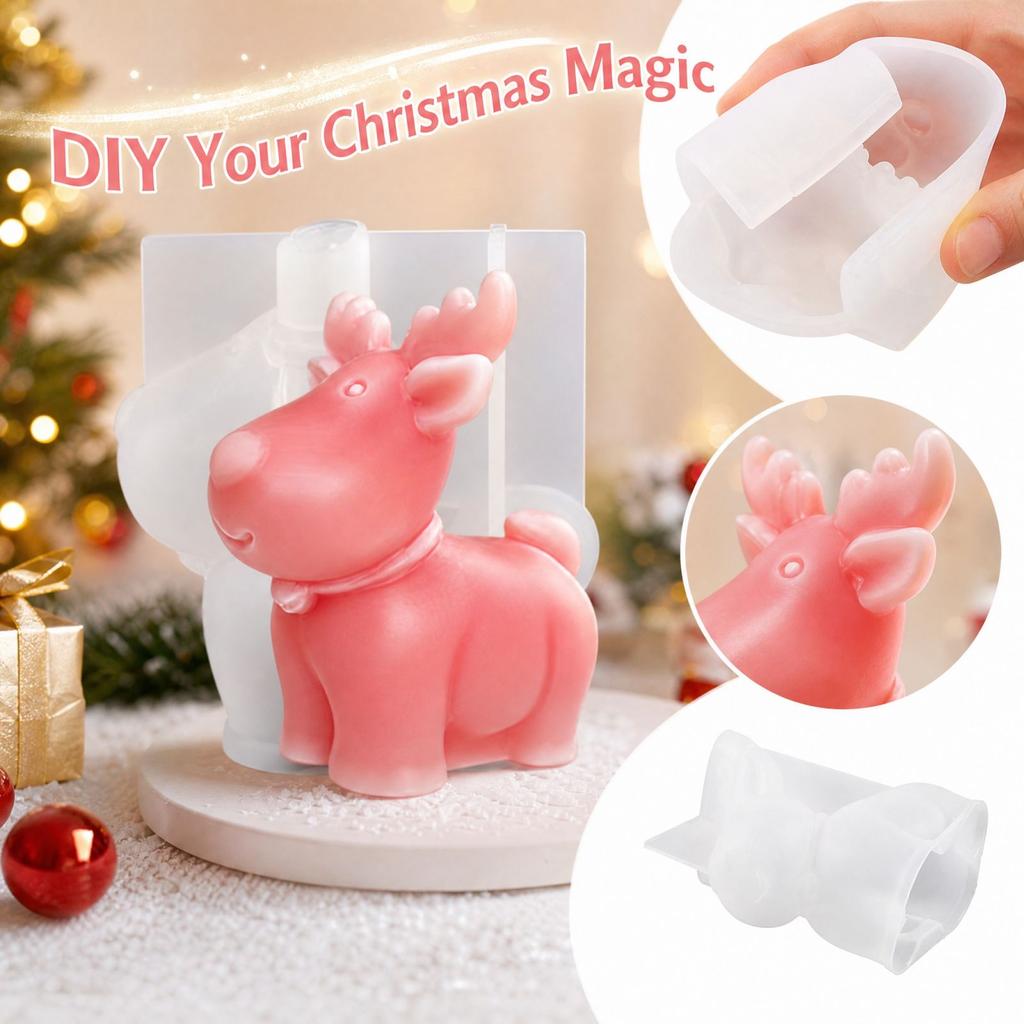 Christmas Deer Silicone for Resin, DIY Ornament Making