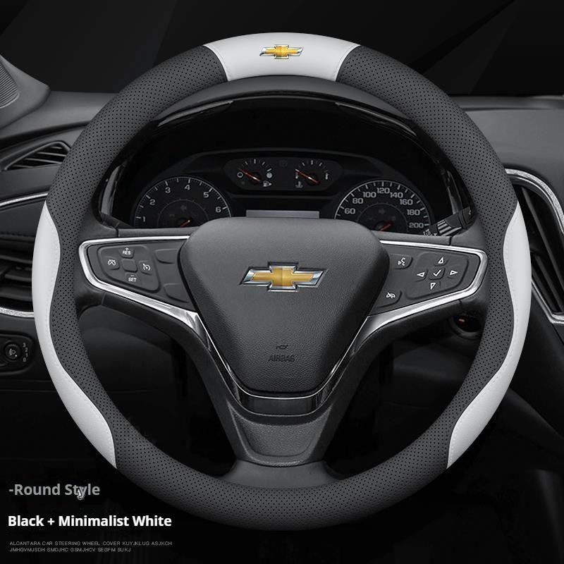 Leather Car Steering Wheel Cover for Chevrolet Aveo Cruze Spark Orlando Prisma Sail Tracker Silverado Camaro Equinox Accessories