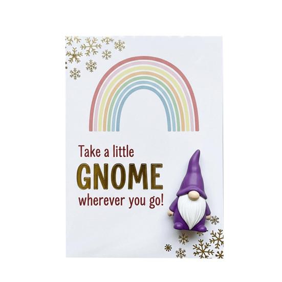 Gnome Pocket Hug Cards Cute Mini Dwarf Figurines with Encouragement