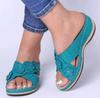 XIHAHA Women Shoes Flat Sandals Beach Wedge Ladies Sweet Flower Sandals Solid Color Durable Shoes Soulier Girls Slippers Sneaker