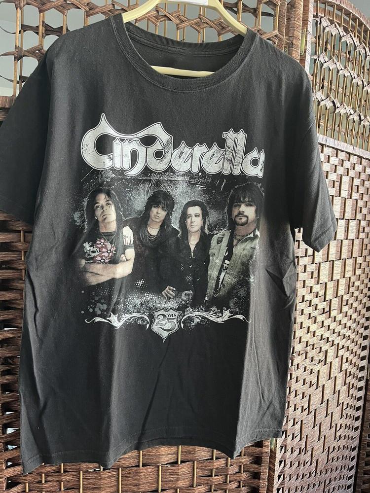 Cinderella Band Tour Black Short Sleeve Unisex T-Shirt All Size QX586 Unisex T-Shirt