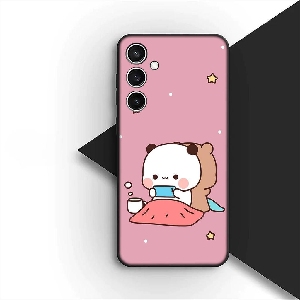 För Samsung Galaxy S10 S8 S9 Plus A33 A34 A31 70 A71 A72 Note 20 9 8 S10E Fodral Mjukt Fodral Bubus Panda Tecknad Björn Dudus