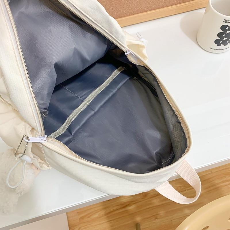 Süßigkeitenfarbe Schülerrucksack Japanisches Frisches Mädchen Rucksack Personalisierbar Vielseitig Einfach Einfarbiger Rucksack