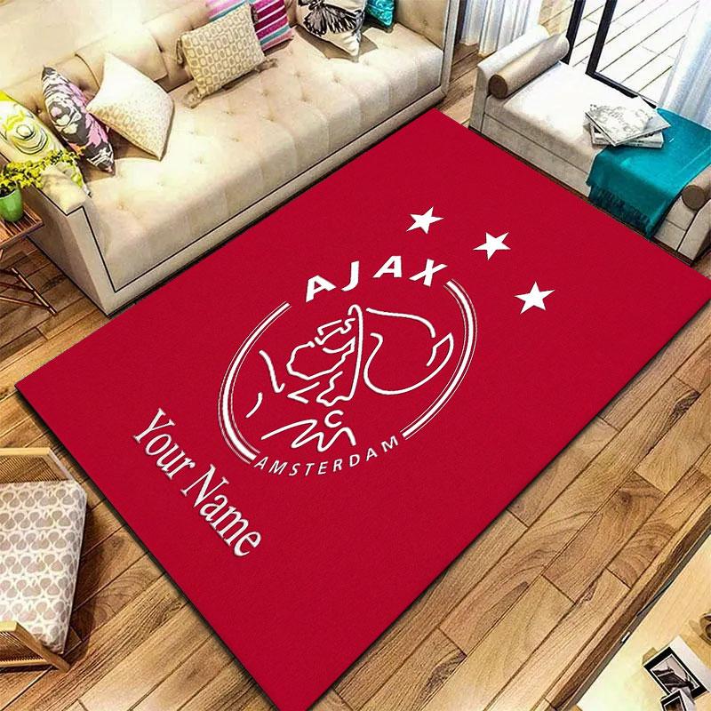 AFC Ajax Koberec s vlastným menom pre obývaciu izbu, spálňu, domácnosť, dekoráciu pohovky, Detská protišmyková podložka na podlahu
