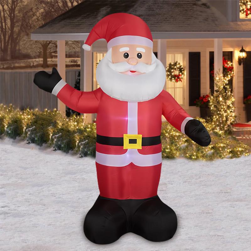 Brightly Lit Inflatable Christmas Santa Claus For Cheerful Outdoor Holiday Party Decoration