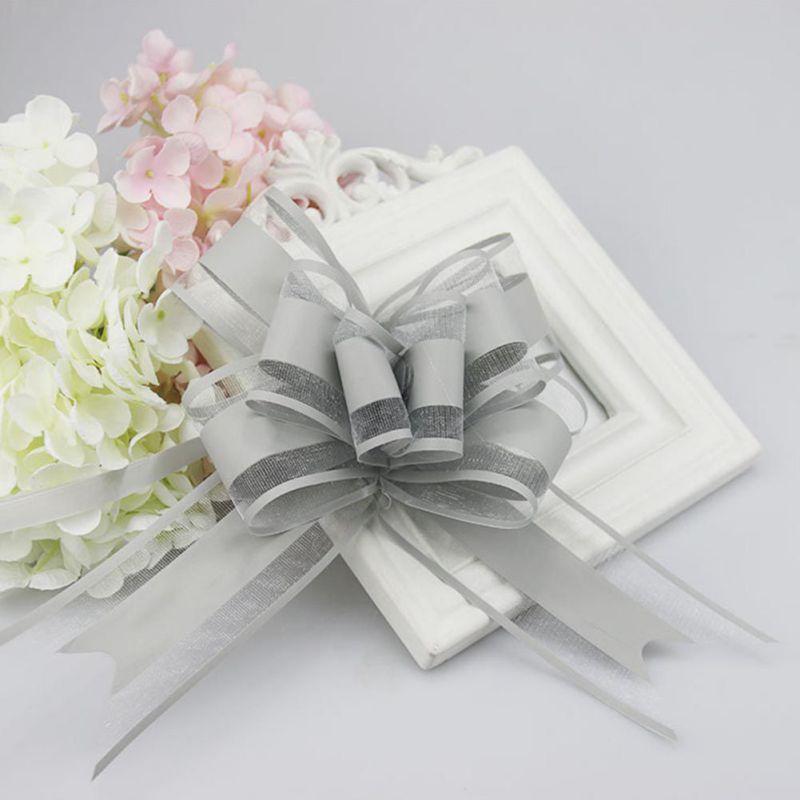 10Pcs Flower Car Gifts Wedding Pull Bow Ribbons Wrap Packing Valentines Day Birthday Events Party Supplies Valentine