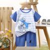2026 Summer Kids O-Neck Short Sleeve Top Suits Baby Spring Cartoon Short Pant Two-pieces Set Suit for Girl Boy