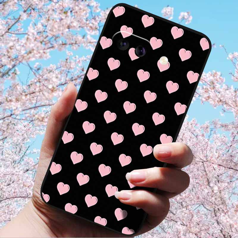 For Google Pixel 9a 3D Relief Flower Emboss Soft Silicone Case Cartoon Painted Back Cover for Google Pixel 9a 9 A 3D Relief Case