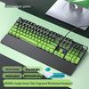 Three Major SKUs 910: Wired True Mechanical Gaming Keyboard with Wrist Rest, Side-Engraved Keys, Colorful Gradient & Knob
