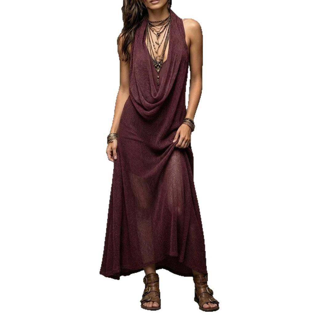 Böhmisches Strandkleid aus Strickstoff für den Urlaub