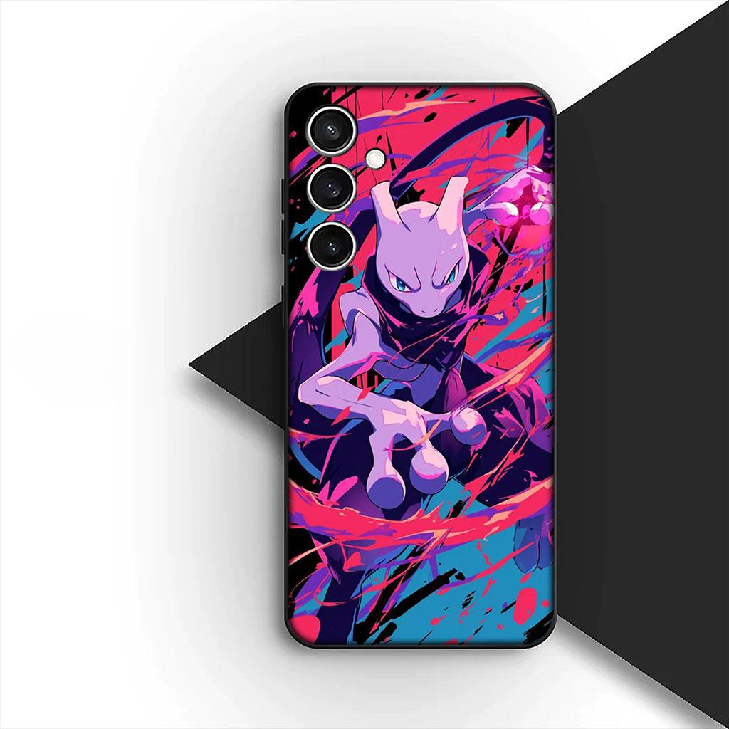 Phone Cover for Samsung Galaxy S22 S21 S20 FE Ultra Plus A07 A17 A15 A16 A25 A57 A37 Case Mewtwo P-Pokemons Mew two P-Pikachus
