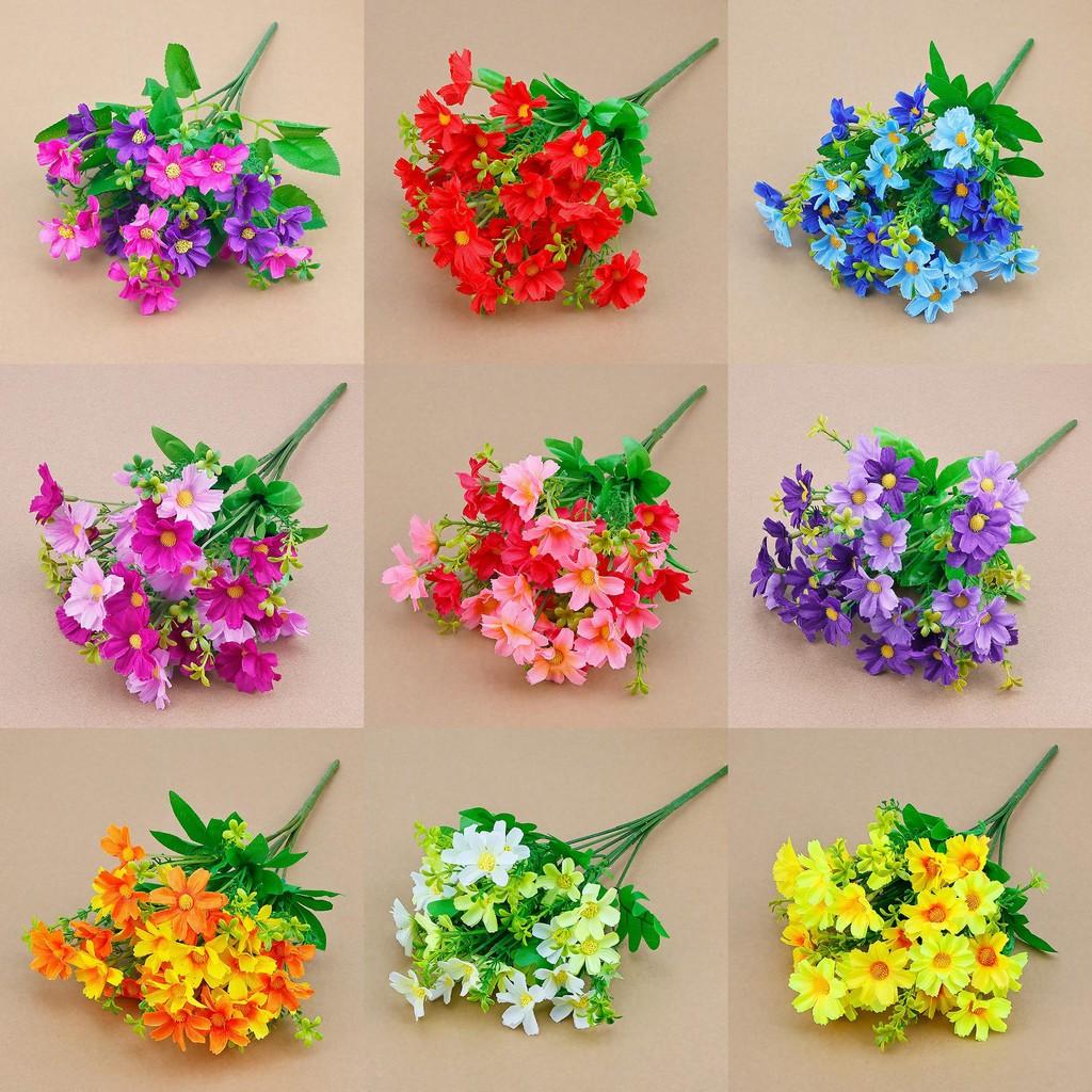 Artificial Daisy 28 Head Small Chrysanthemum Silk Flower For Home Decor And Outdoor Garden Use