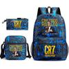 Football Star Youth School Bag Ronaldo 3-Piece Backpack Peripheral
