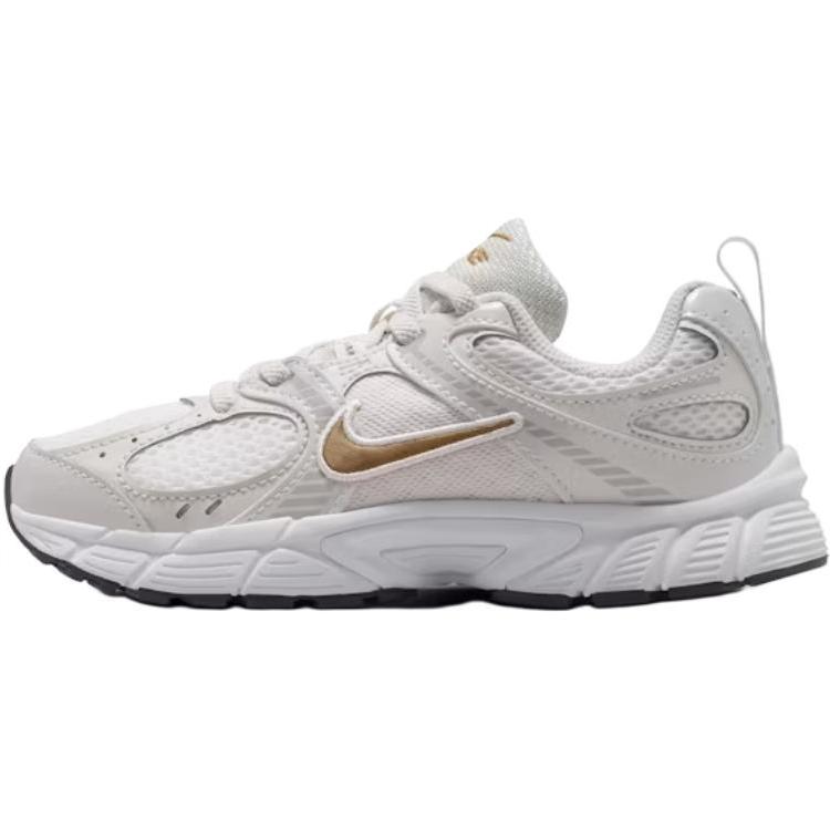 Nike V5 RNR Low Top Sports Running Shoes White Brown Children Aged 3 7 Years Old HQ6412-104