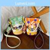 Girl Cartoon Print Nylon Crossbody Bag With Magnetic Closure For Daily Use