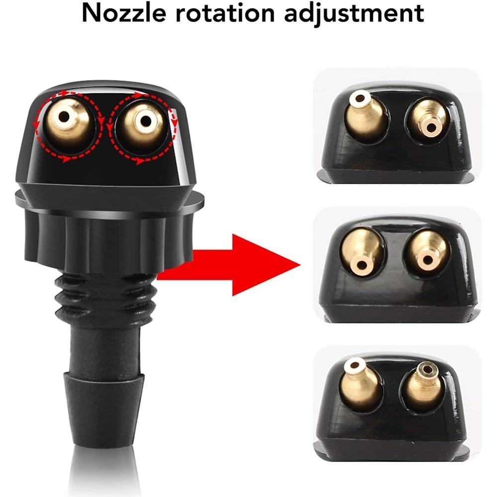 Washer Nozzle, Car Replacement Windshield Wiper Nozzle, Suitable for Windshield Spray Nozzles of Most Vehicles