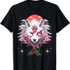 Okami Wolf Anime Kawaii Blossom Cherry Flower T-Shirt(11)